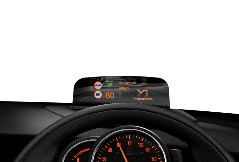 MINI sustavi pomoći – Head-up Display