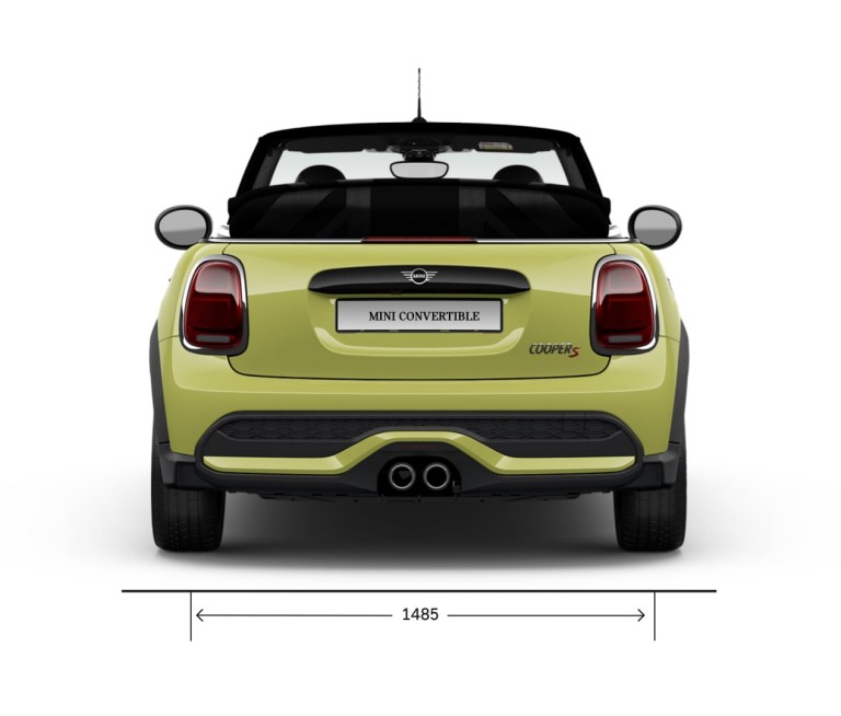 MINI Cabrio – pogled straga – dimenzije