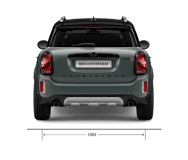 MINI Countryman - stražnji prikaz - dimenzije